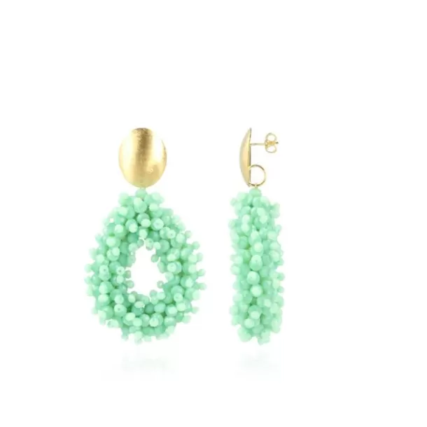 New Licht Turqouise Oorbellen Louise Glassberry Druppel L Dubbel Tonal Glassberry