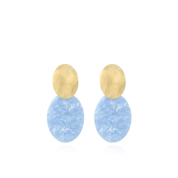 Cheap Marble Azure Oorbellen Celia Ovaal S Resin