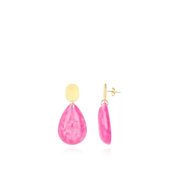 Cheap Marble Fuchsia Oorbellen Bliss Druppel S Resin
