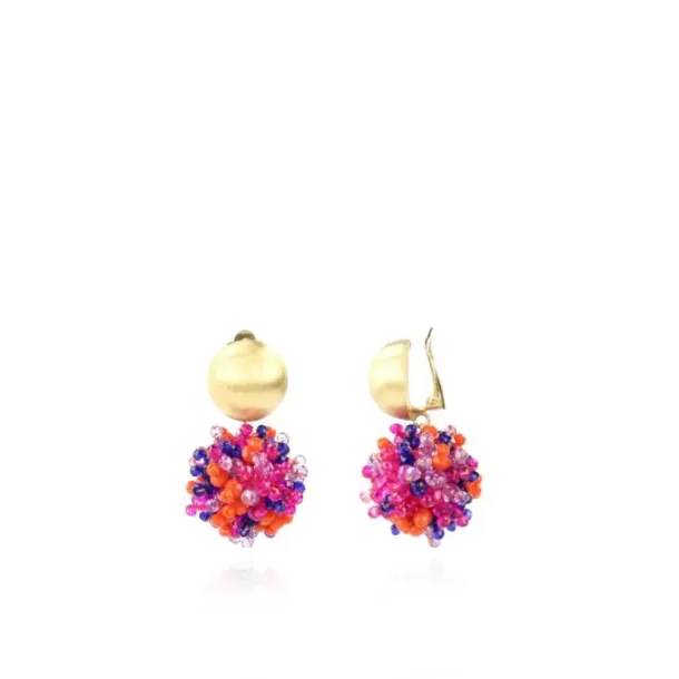 Sale Mixed Koningsblauwe Clip Oorbellen Louise Glassberry Globe L Dubbel Tonal Clip Oorbellen
